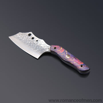 The dragonrita Damascus steel pocket knife-Romance of Men